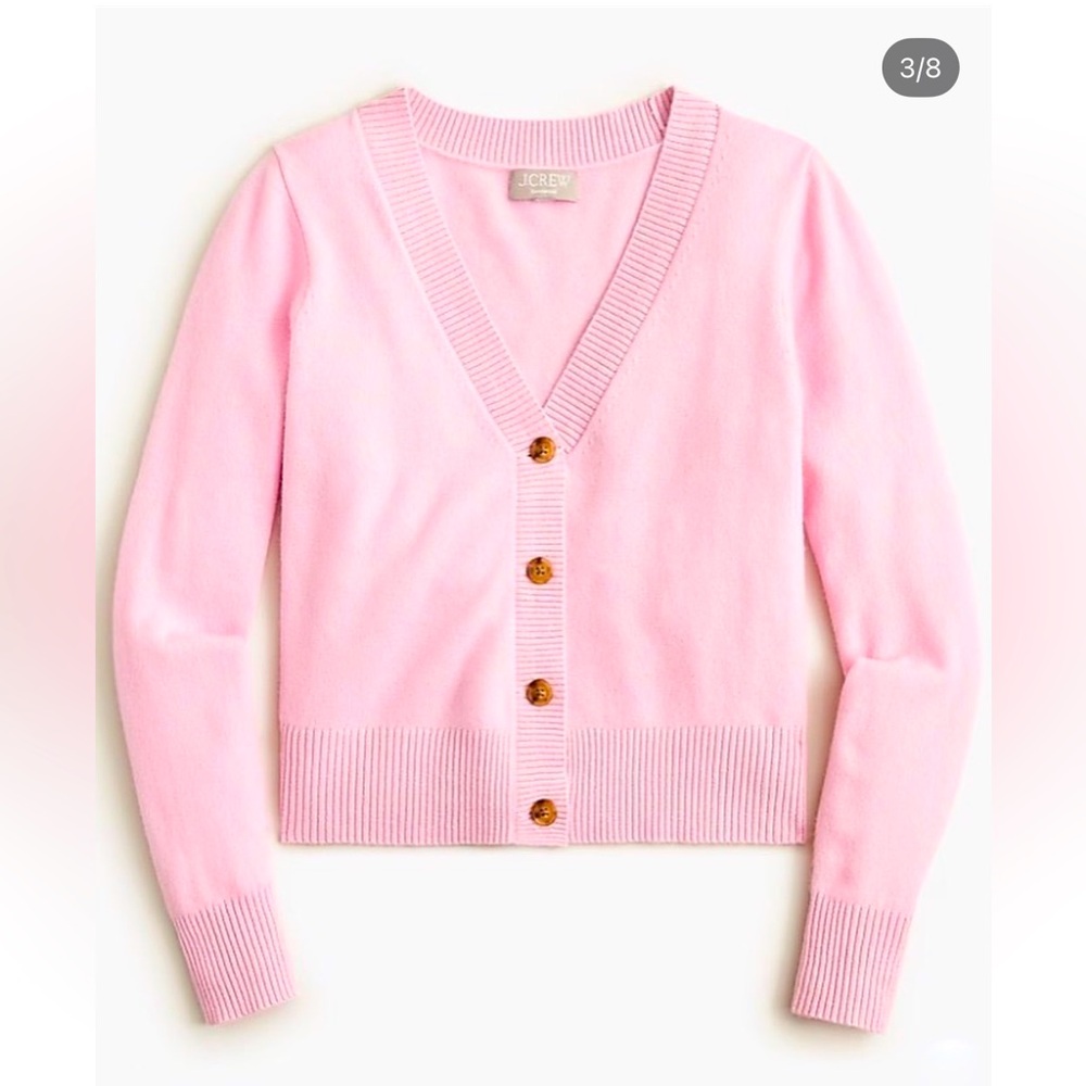 J. Crew Light Pink Button-Up Cardigan